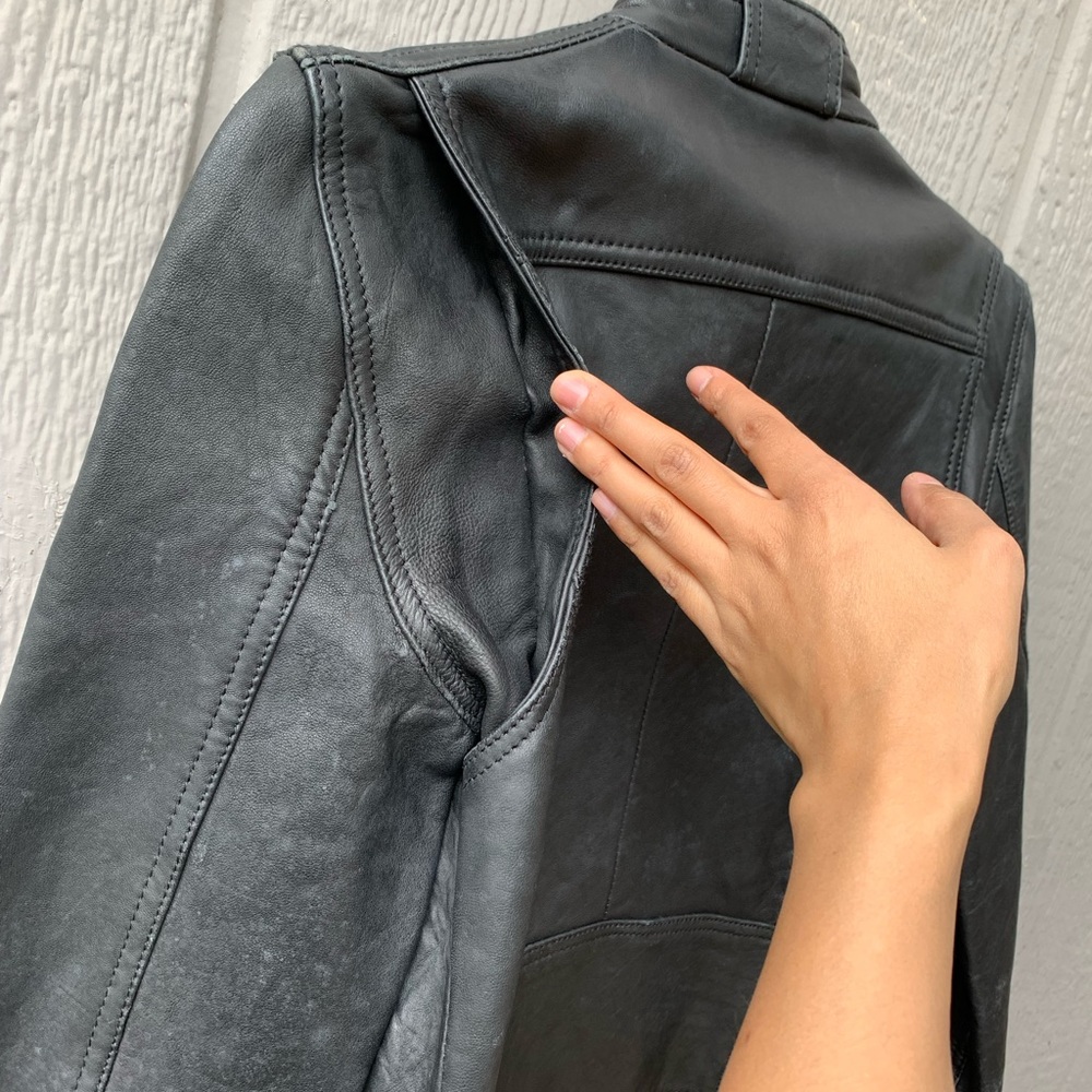 Ben Sherman genuine leather jacket, double zip closure - Picture 10 of 16